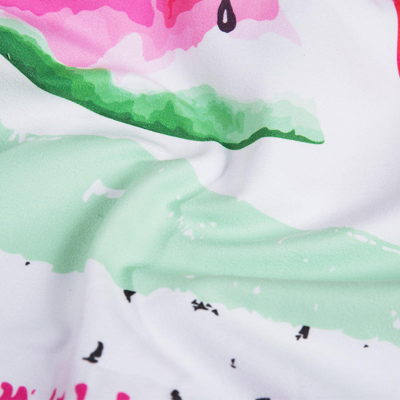 Brat tuáille trá tapa-thirim microfiber gan gaineamh